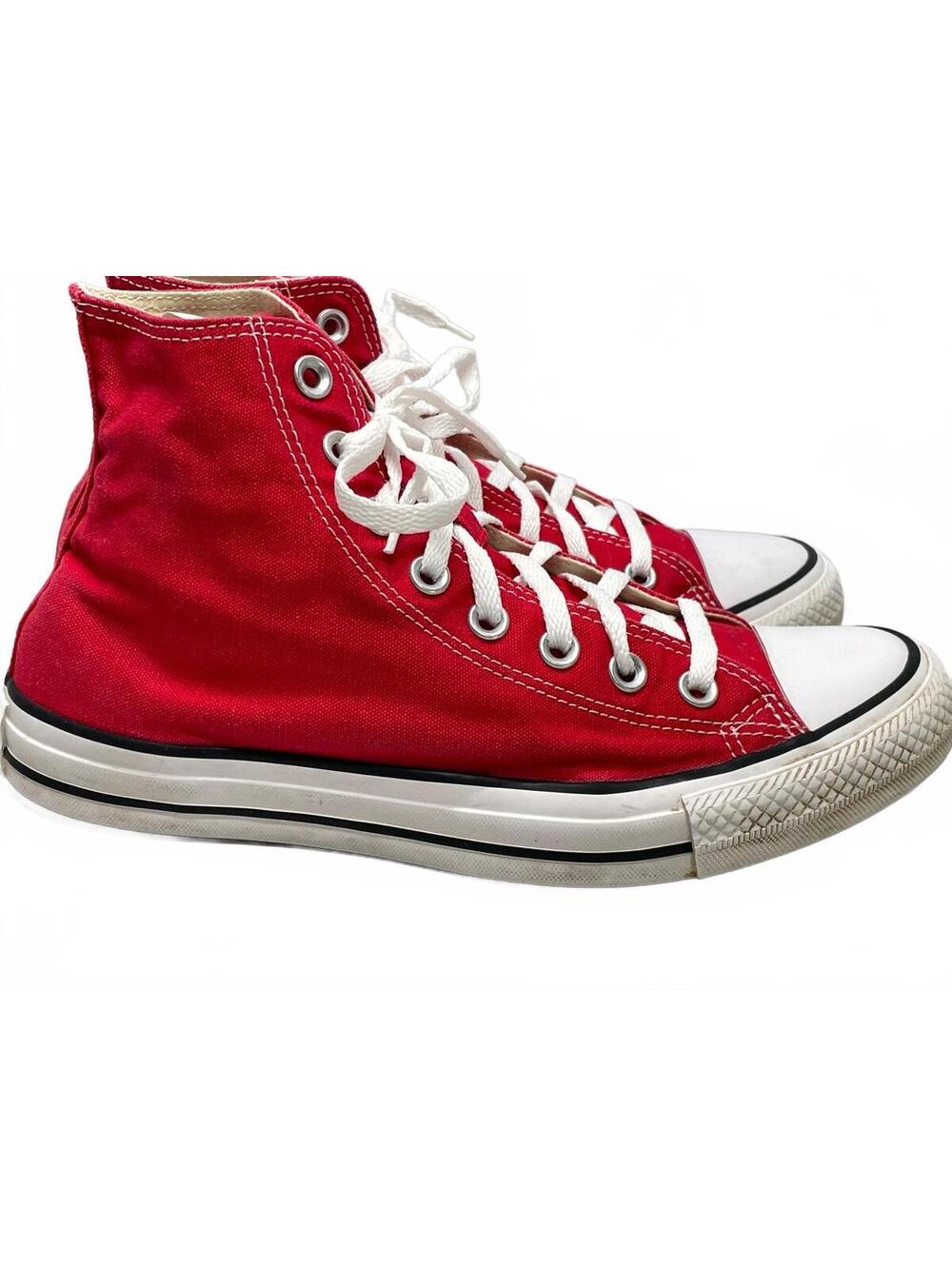 Converse Chuck Taylor All Star High Top Sneakers Red Unisex Size 7 Men / 9 Women - Picture 7 of 11
